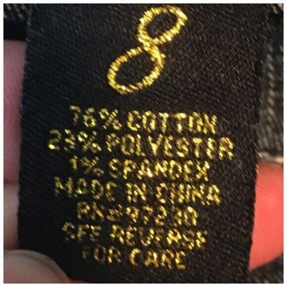 Absolutely Famous Skinny Jeans Women Size 8 Dark Wash Stretch Embroidered Pocket - Picture 5 of 5